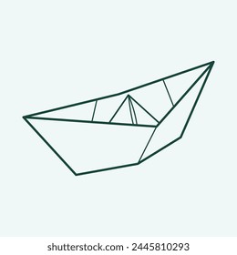 The Line Art of Ship Origami