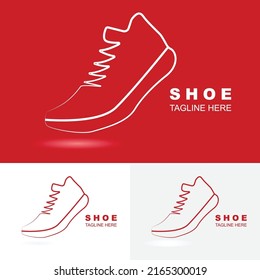 Line Art Shoe Logo Design Template Stock Vector (Royalty Free ...