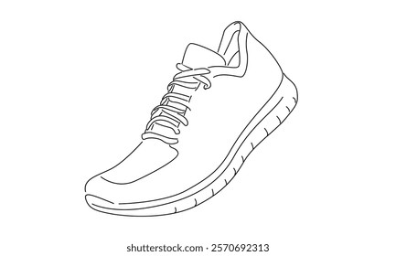 line art of a shoes vector illustration