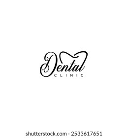 Logotipo dental da carta de assinatura da LINE ART; Logotipo dental moderno, único, simples e técnico lettermark para dentista, ortodônticos e marca de pasta de dente. Transmite serviços elegantes, decolados, estilosos e profissionais.