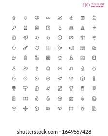 Conjunto de iconos simples de arte de línea para vectores de web y aplicaciones
