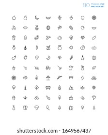 Line art simple icon set for web and applications vector
