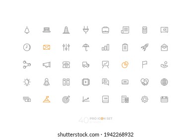 Einfaches Symbol für Line Art Set für Web und Anwendungen, Vektorgrafik