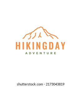 arte de línea diseño de montañas simples diseño de logotipo de colina símbolo gráfico vectorial ilustración de icono idea creativa