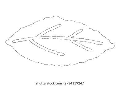 Einzelne Illustration mit Pfefferminzblättern