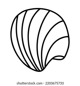 Line Art Sketch Seashells Vector Illustration Stock Vector (Royalty ...