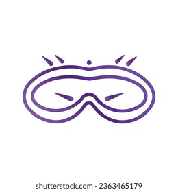 line art of a sleeping mask minimalist gradient outline