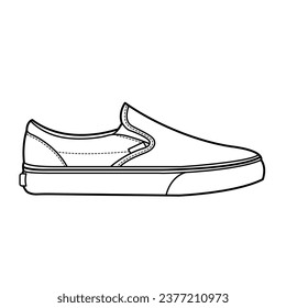 The Line Art of Slip On Shoes