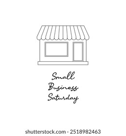 line art of Small Business Saturday good for Small Business Saturday celebrate. line art.