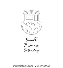 line art of Small Business Saturday good for Small Business Saturday celebrate. line art.