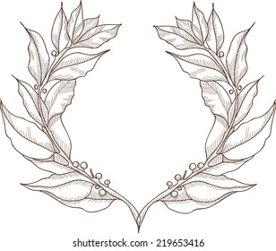 Line art - smart aurel wreath