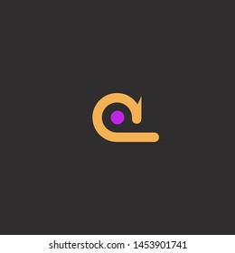 line art snake logo design