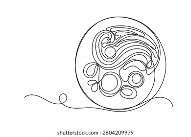Line Art Spaghetti Pasta Food Dinner Dish Continuous Line Art Sketch Illustration. One Line Italian Wheat Noodle Food Symbol. Abstract Minimalist Outline Drawn Fresh cafe Menu Ingredient Symbol