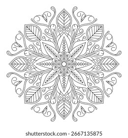 line art squire Shape mandala art coloring page 
