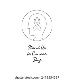 line art of Stand Up To Cancer Day good for Stand Up To Cancer Day celebrate. line art.