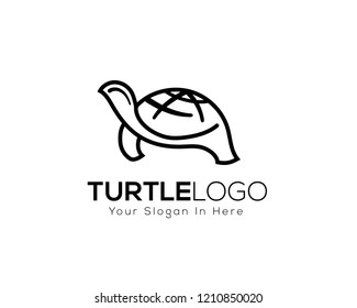 line art stand turtle icon, symbol, logo inspiration