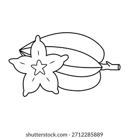 The Line Art of Star Fruit