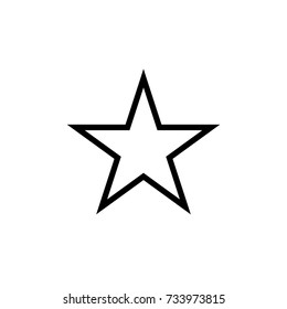 line art star icon, star