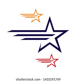 line art star logo vector icon concept illustration