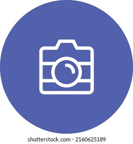 line art stroke icon design style camera photo gallery