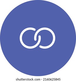 line art stroke icon design style interlinked infinity icon