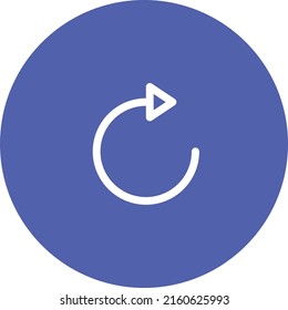 line art stroke icon design style refresh arrow reload repeat 