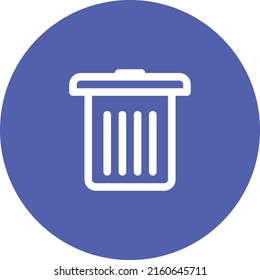 Line Art Stroke Style Design Icon Of Recycle Bin  