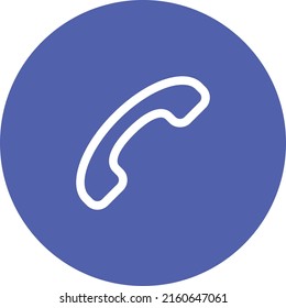 line art stroke style design icon of telephone talking 