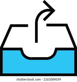 Line Art Stroke Style Designed  Hard desk tray files icon 