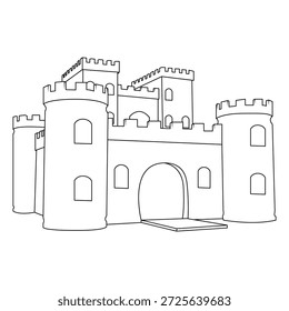 The Line Art of Sturdy Castle