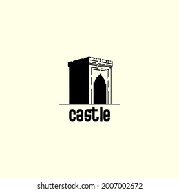 diseño de vectores de fortaleza de estilo de arte de línea