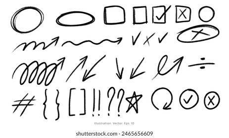 line art style  ,Hand drawn design elements , Flat Modern design, isolated on white background, illustration vector EPS 10
