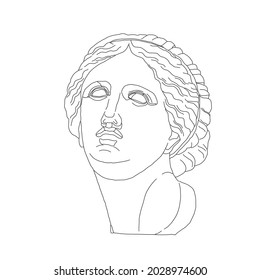 Line Art Style Head Aphrodite Academic Stock Vector (royalty Free 