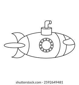 The Line Art of The Submarine