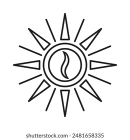 Estilo de icono de Vector de diseño solar