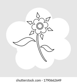 
Line art of sunflower vector design