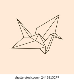 The Line Art of Swan Origami
