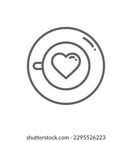 line art symbol icon love father's day cup of coffee