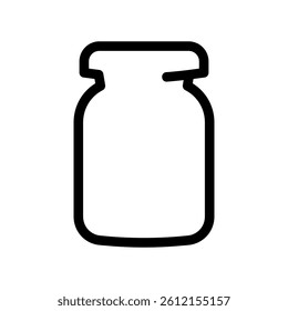 Line Art Symbol Representing an Empty Container for Preserves or Food