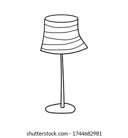 Dibujo de líneas. Dibujo de lámpara de mesa.
