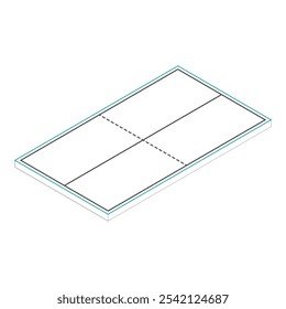 The Line Art of Table Tennis Pitch 3D