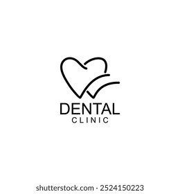 Logotipo dos dentes da ARTE DA LINHA; Logotipo dos dentes da marca do dente da carta moderno, único, simples e técnico para dentista, ortodônticos e marca da pasta de dente. Transmite serviços elegantes, decolados, estilosos e profissionais.