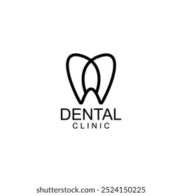 Logotipo dos dentes da ARTE DA LINHA; Logotipo dos dentes da marca do dente da carta moderno, único, simples e técnico para dentista, ortodônticos e marca da pasta de dente. Transmite serviços elegantes, decolados, estilosos e profissionais.