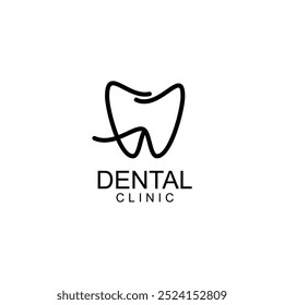 Logotipo dos dentes da ARTE DA LINHA; Logotipo dos dentes da marca do dente da carta moderno, único, simples e técnico para dentista, ortodônticos e marca da pasta de dente. Transmite serviços elegantes, decolados, estilosos e profissionais.