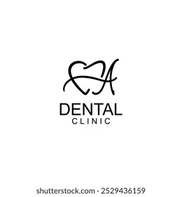 Logotipo dos dentes da ARTE DA LINHA; Logotipo dos dentes da marca do dente da carta moderno, único, simples e técnico para dentista, ortodônticos e marca da pasta de dente. Transmite serviços elegantes, decolados, estilosos e profissionais.