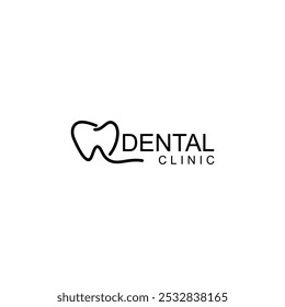 Logotipo dos dentes da ARTE DA LINHA; Logotipo dos dentes da marca do dente da carta moderno, único, simples e técnico para dentista, ortodônticos e marca da pasta de dente. Transmite serviços elegantes, decolados, estilosos e profissionais.