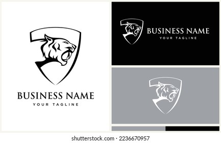 line art tiger head logo