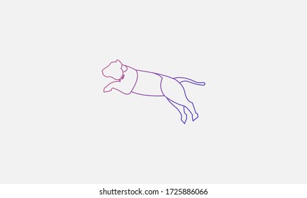 Line Art Tiger Logo abstract isolated Vector Template logo design