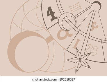 Line art of time