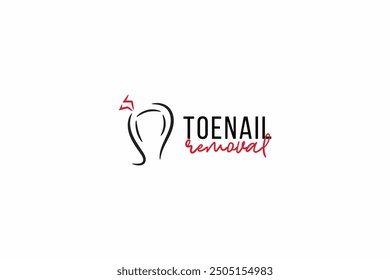 line art toenail removal iconic logo vector design template ideas. modern fingernail symbol logo design vector inspiration for pedicure and manicure business isolated on white background